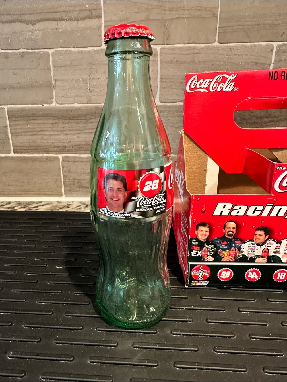 Vintage 1999Coca-Cola Racing Family 6-Pack Bottle Carrier and 2 Empty Bottles - Picture 3 of 15
